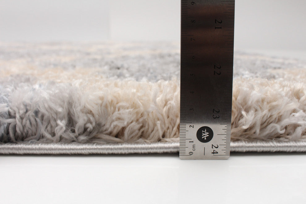 Moroccan Trellis Shag Rug, Gray, 7'10"x10'2"