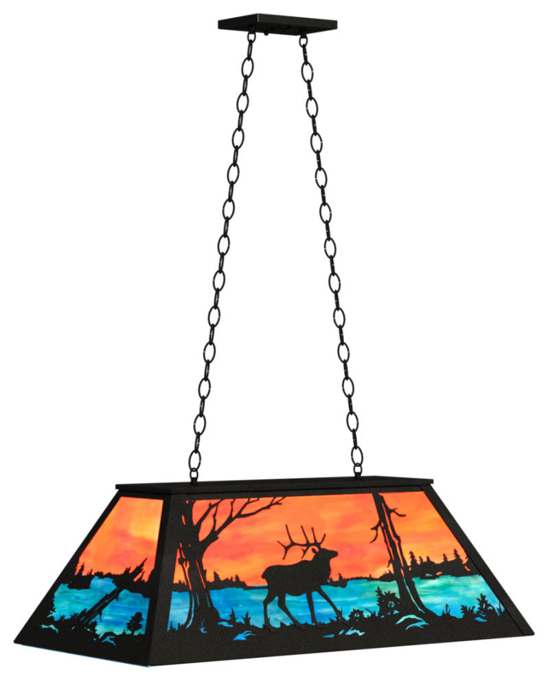 33 Long Elk at Lake Oblong Pendant