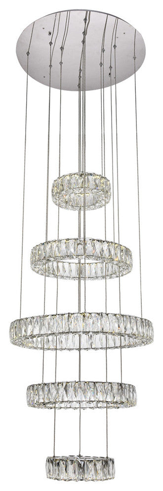 Monroe Integrated LED Chip Light Chrome Chandelier