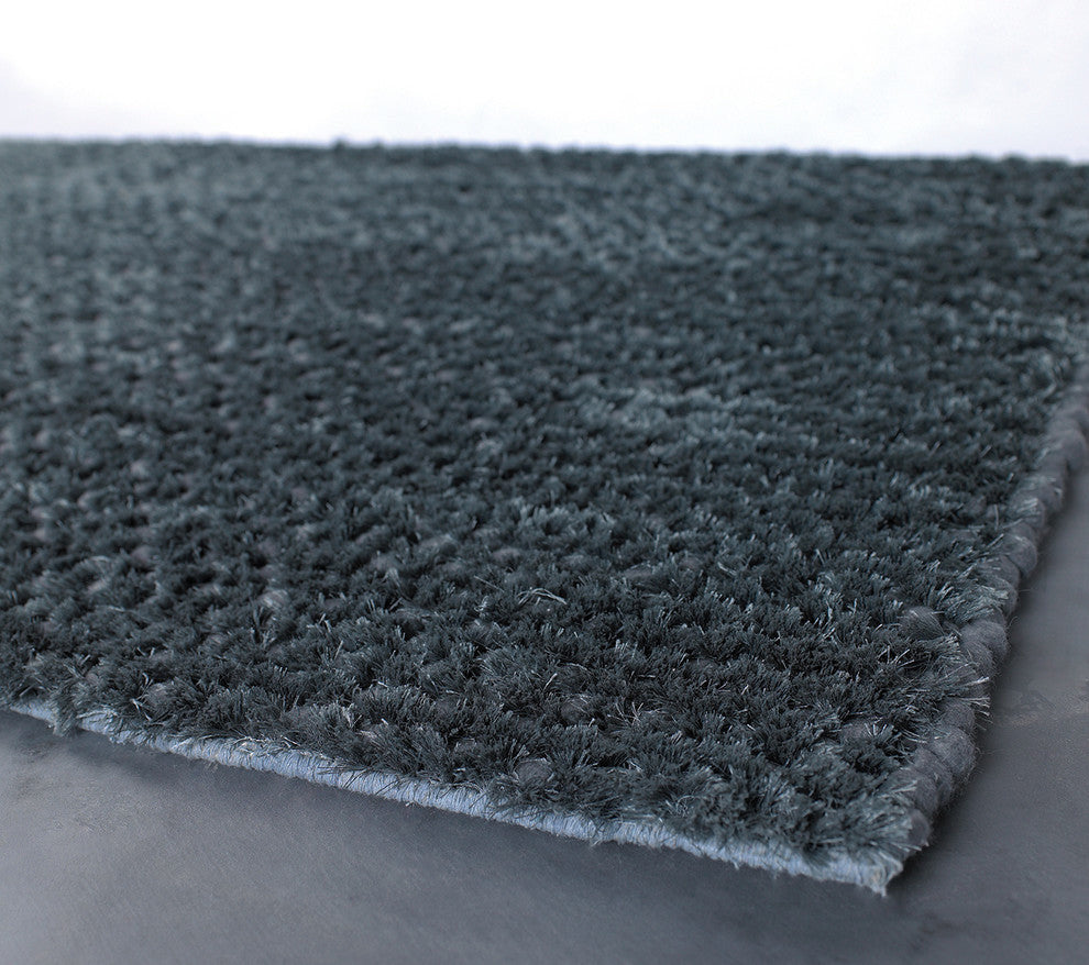 Strata Contemporary Area Rug, Dark Gray, 7'9" Round