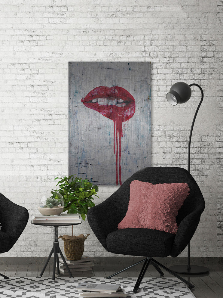 "Tainted Lips" Painting Print on Brushed Aluminum, 40"x60"