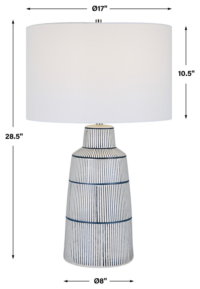 Uttermost Breton Nautical Stripe Table Lamp