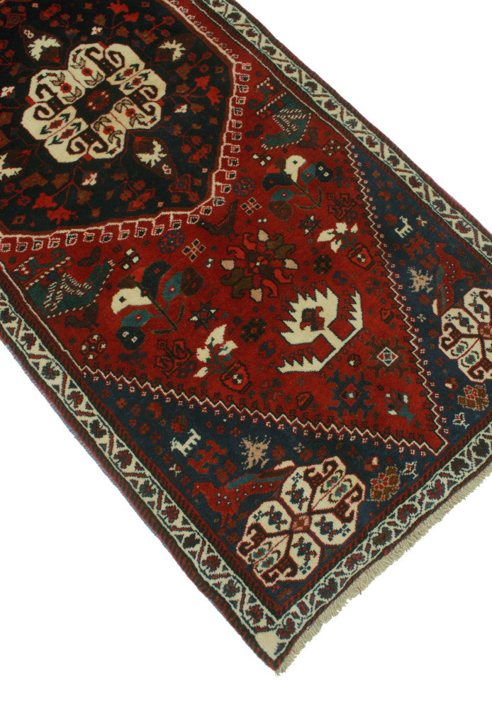 Fine Vintage Distressed Saghir Red Rug