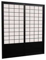 7' Tall Zen Shoji Sliding Door Kit, Black