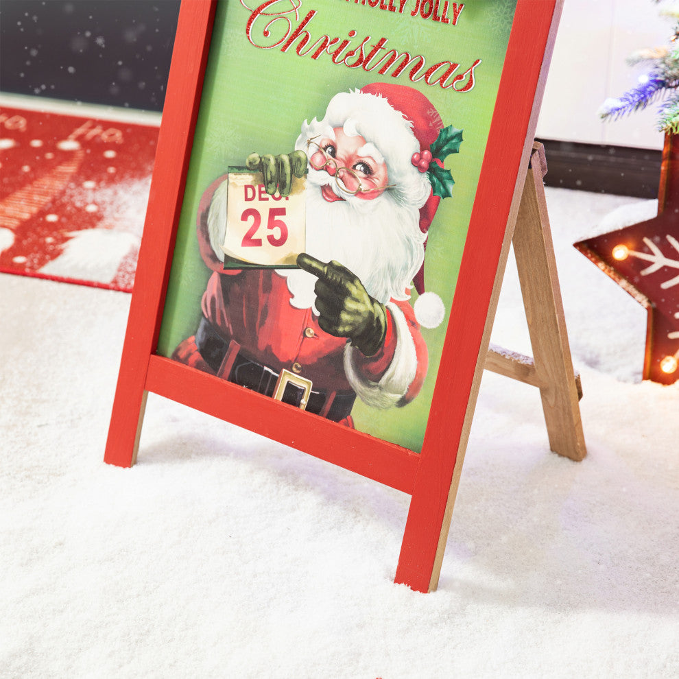 23.75"H Wooden Easel Porch Decor