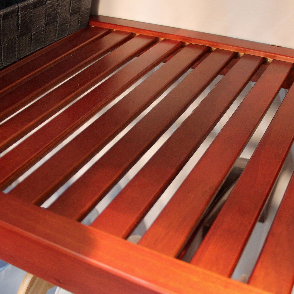 Solid Wood Walk-In Closet Organizer with hanging, Red Mahogany