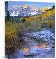 "Maroon Bells And Maroon Creek, Colorado" Artwork, 13.6" x 16"