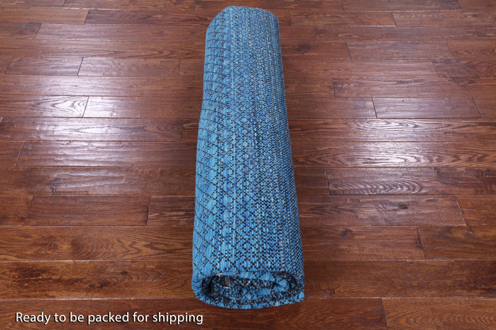 8' 1" X 10' 3" Savannah Grass Hand-Knotted Wool Rug - Q13201