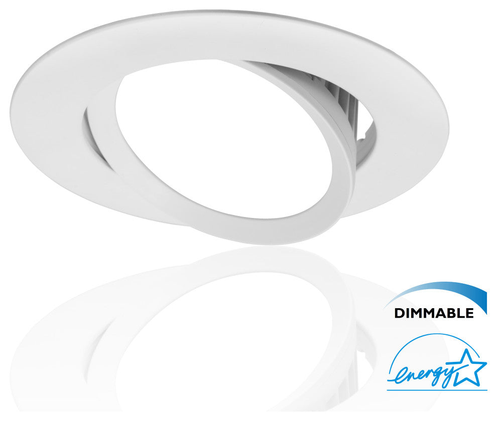 DCG Series 4 in. White Gimbal LED Recessed Downlight, 5000k