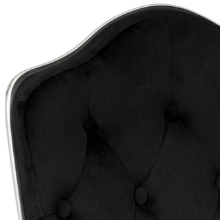 Royal Tufted Vanity Chair With 360 Degree, Black