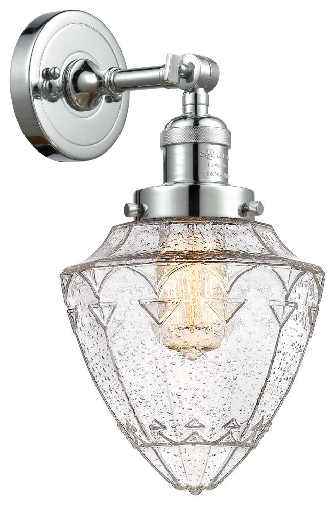 Innovations 203-PC-G664-7 1 Light Sconce, Polished Chrome