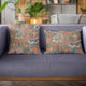 Plutus Multi-Color Unique Damask Luxury Throw Pillow, 18"x18"