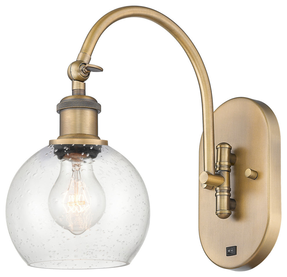 Innovations 518-1W-BB-G124-6 1-Light Sconce, Brushed Brass