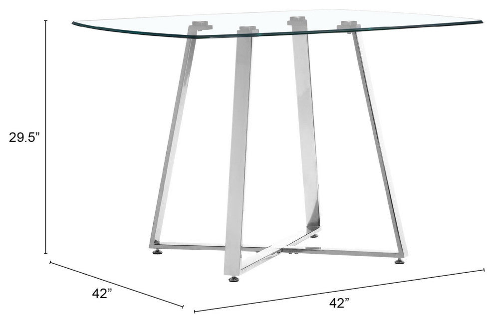 Lemon Drop Dining Table Chrome