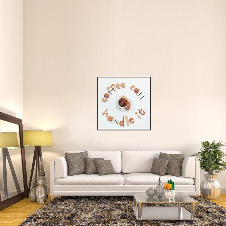 "Food Lettering: Coffee Can Handle It"  by Dina Belenko, 41x41"