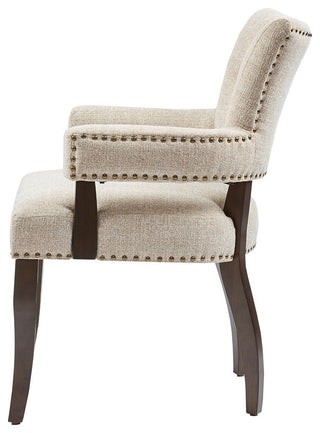 INK+IVY Brooklyn Multi-Hued Armed Dining Chair, Cream