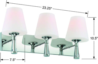Crystorama Lighting Group RAM-A3403 Ramsey 3 Light 23"W Vanity - Polished
