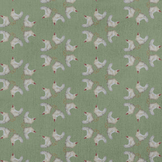 Chickens-go-round Easter Decorative Throw Pillow, Laurel Tree Green, 18x18"