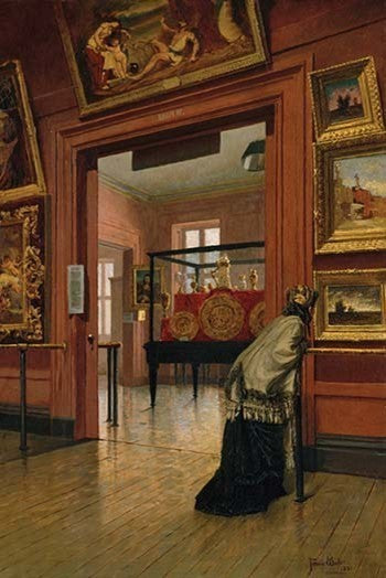 Interior of the Metropolitan Museum of at 14th Street- Fine Art Giclee Print