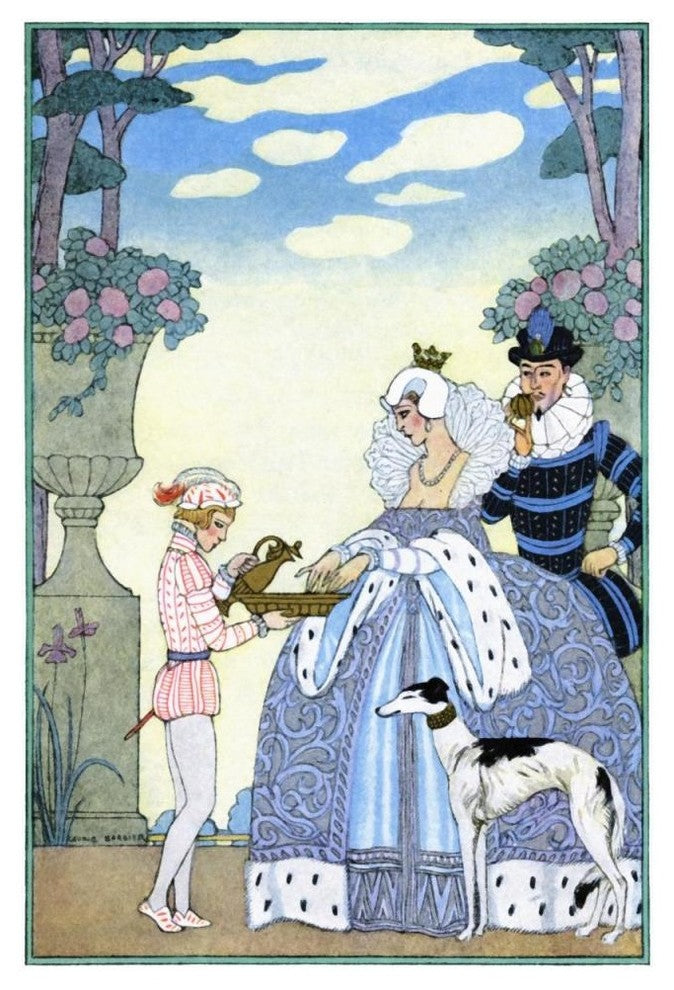 "Elizabethan England" Digital Paper Print by Georges Barbier, 34"x50"