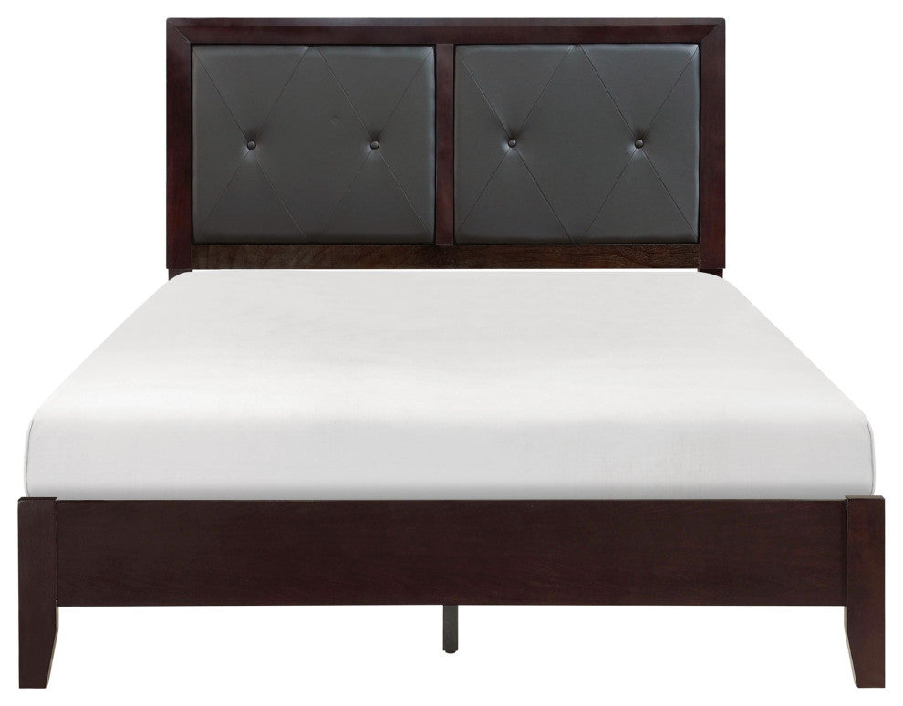 Lexicon Edina Contemporary Wood California King Bed in Espresso/Black