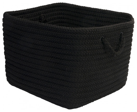 Colonial Mills Basket Modern Farmhouse Braided Mudroom Ebony Rectangle