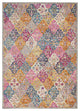 8 x 10 Muted Brights Floral Diamond Area Rug