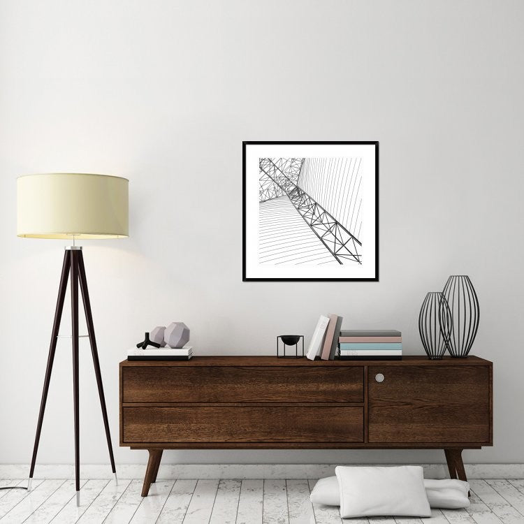 "The Abstract" Framed Digital Print by Kahar Lagaa, 32"x32"