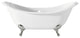 Cheviot Products Regency Cast Iron Bathtub With Faucet Holes, Chrome