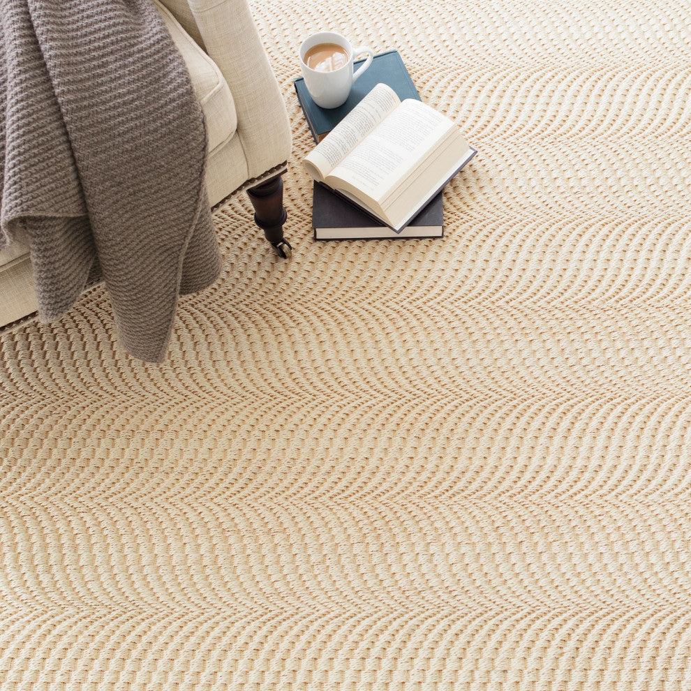 Dash & Albert Wave Sand Woven Sisal Rug, Natural, Runner-2'6" x 8'
