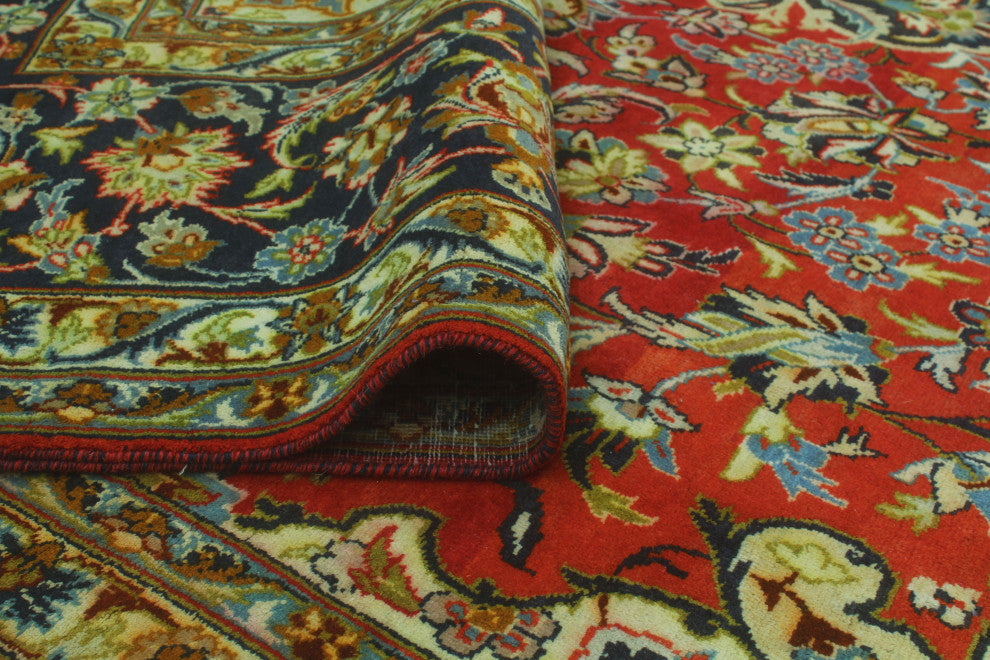 Fine Vintage Distressed Annabell Rust/Navy Rug, 10'10x16'5