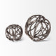 Sphaira II Silver Cast Aluminum Decorative Tree Branch Orb