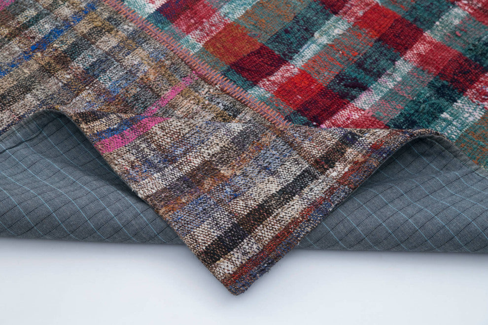 Rug N Carpet - Handmade Anatolian 6' 9'' x 9' 10'' Unique Patchwork Kilim Rug