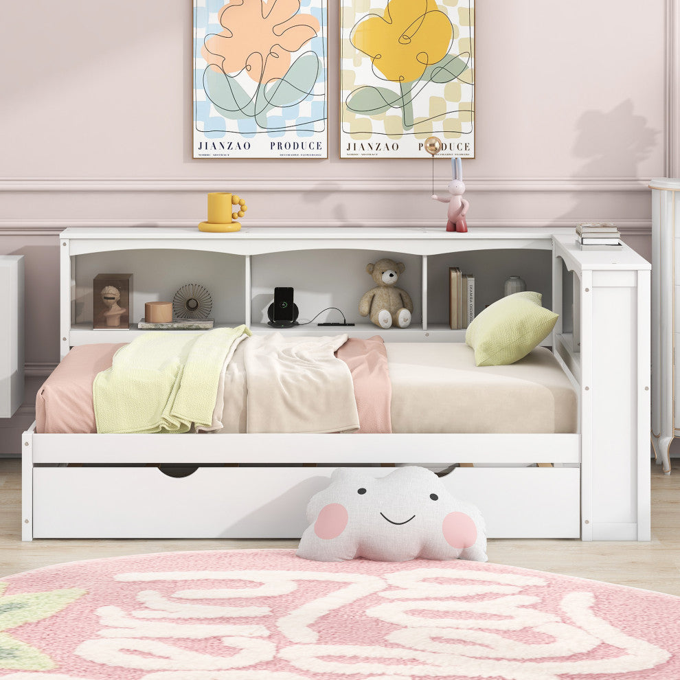 Gewnee Twin Size Daybed with Trundle