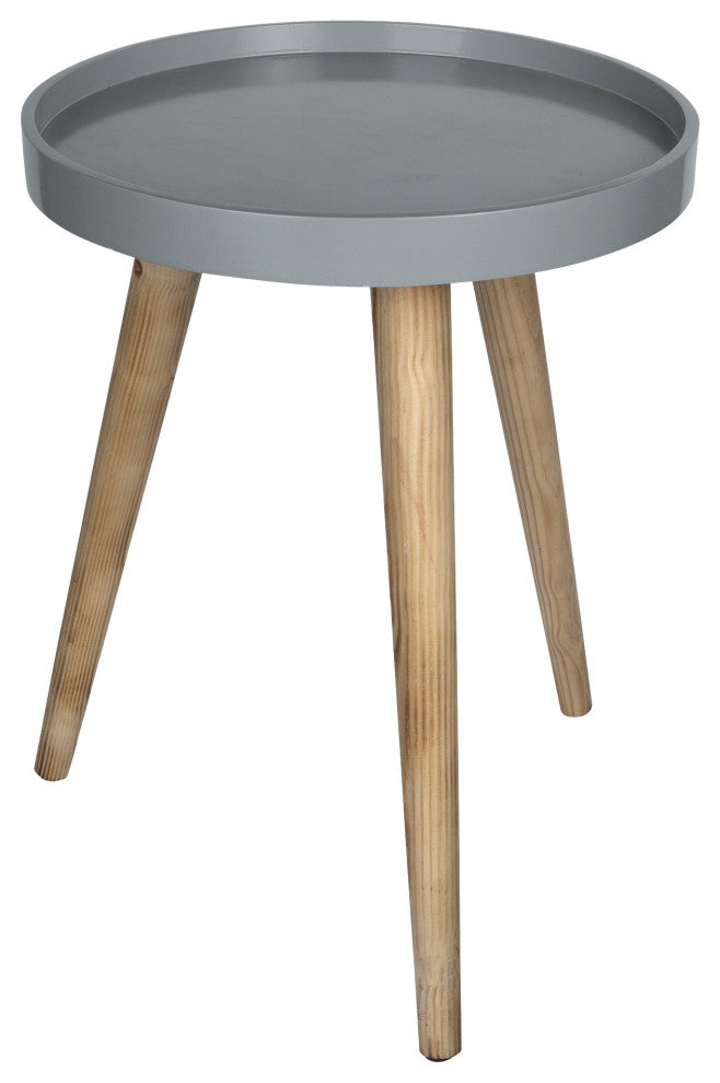 Gray Tray Top Modern End Table