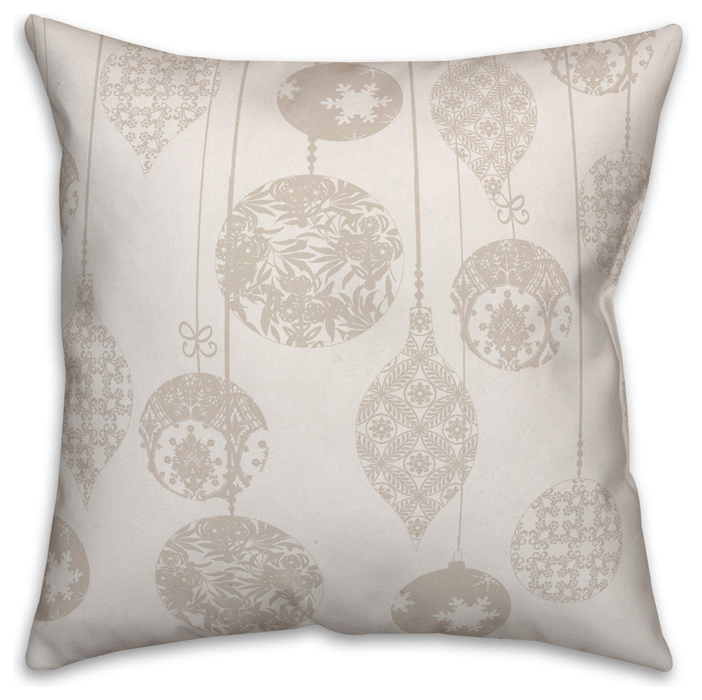 Vintage Ornaments 20"x20" Throw Pillow