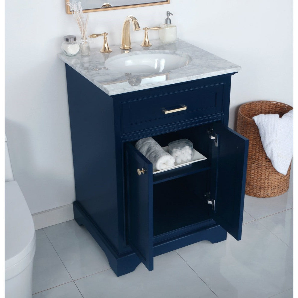 Elegant Decor Americana Bathroom Vanity Blue