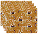 West Indies, Floral Print Placemat, Gold