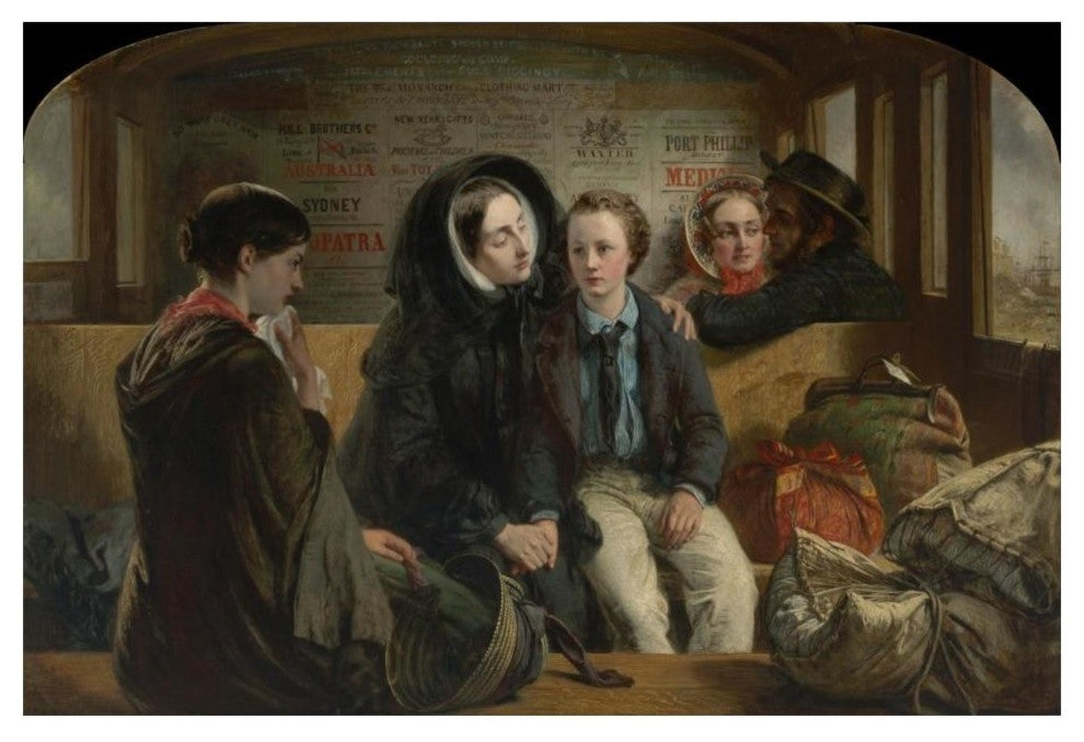 "Second Class - The Parting, 1854" Paper Print by Abraham Solomon, 20"x14"