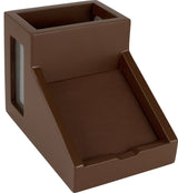 Pencil Cup with Note Holder, Brown