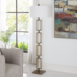 Uttermost Link Brushed Gold floor lamp