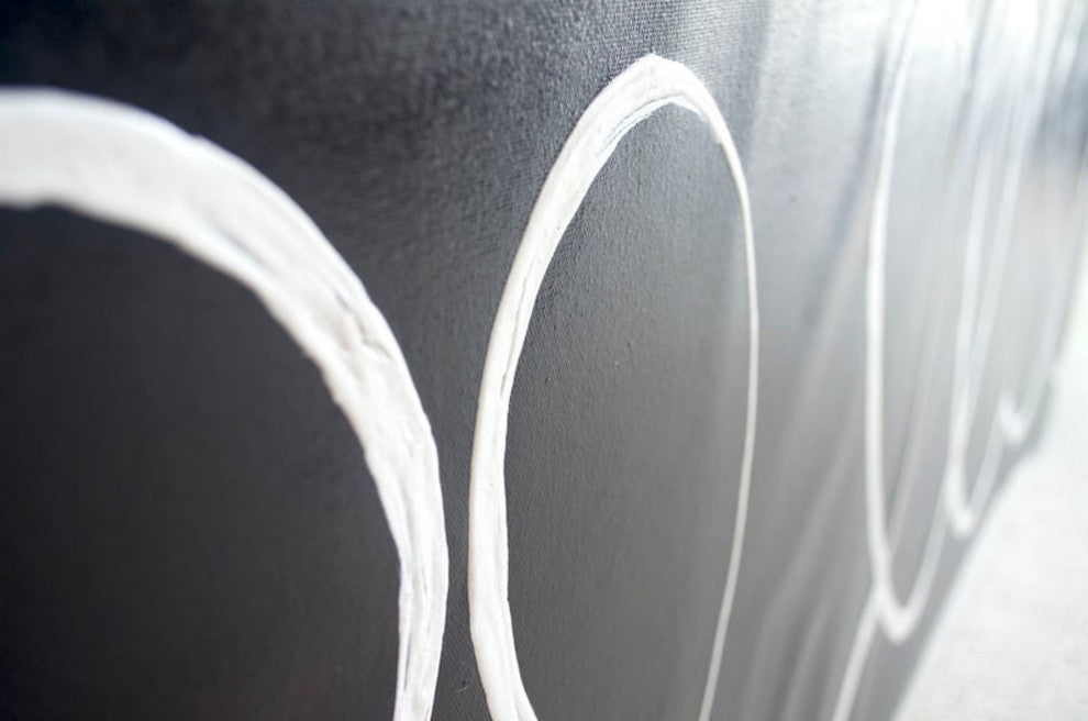 Abstract Contemporary Minimalist Art Painting, Black and white minimal art