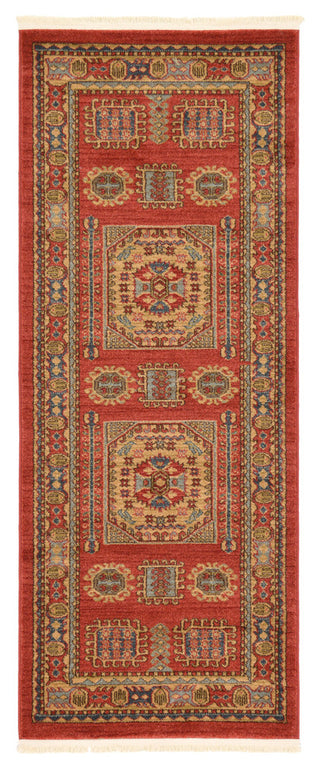 Unique Loom Red Bardiya Sahand 2' 7 x 6' 7 Runner Rug