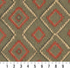 Green, Beige and Red, Diamond Southwest Style Upholstery Fabric By The Yard