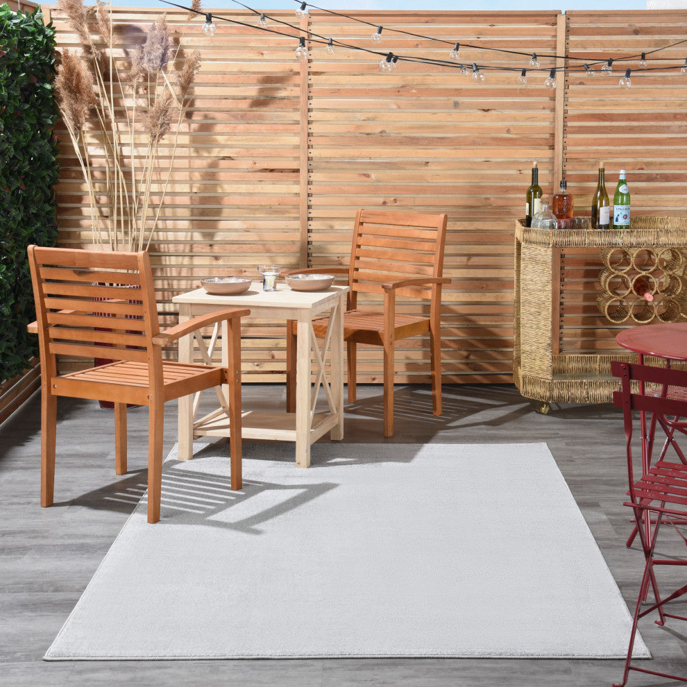 Nourison Essentials 6' x 9' Silver Grey Outdoor Rug