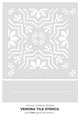 Verona Tile Stencil - DIY Faux Tiles - Cement Tile Stencils, Medium