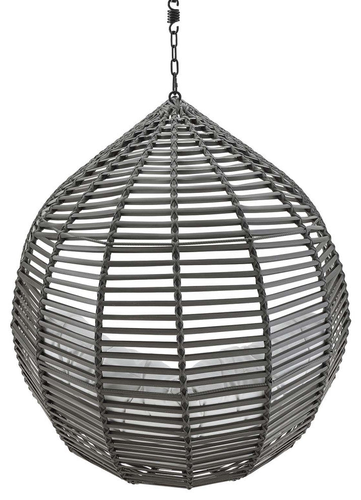 Swing Lounge Chair, Gray White, Outdoor Patio Balcony Cafe Bistro Garden