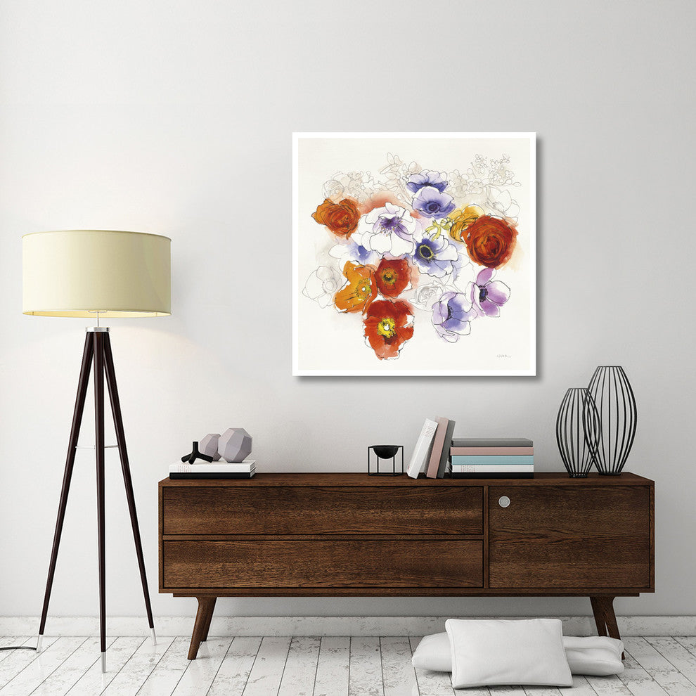 "Spring Fleurs" Digital Paper Print by Shirley Novak, 42"x42"