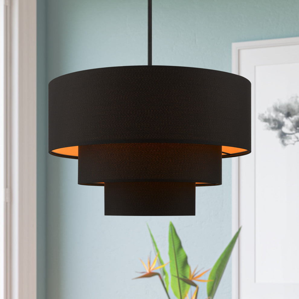 Livex Lighting Sentosa 4-Light Black Pendant Chandelier