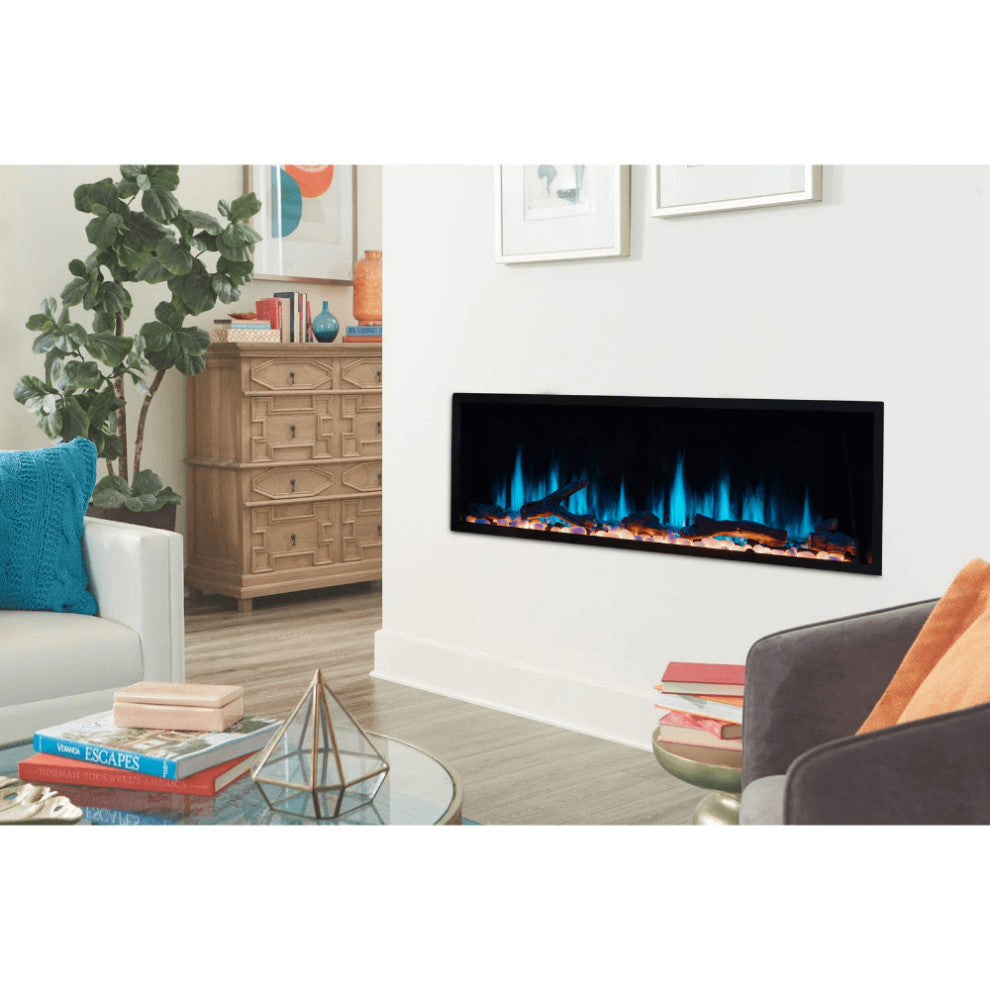 Litedeer Homes Latitude Built-in Smart Electric Fireplace With 1" Trim, 65" Wide